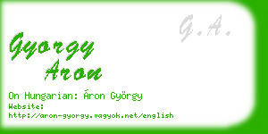 gyorgy aron business card